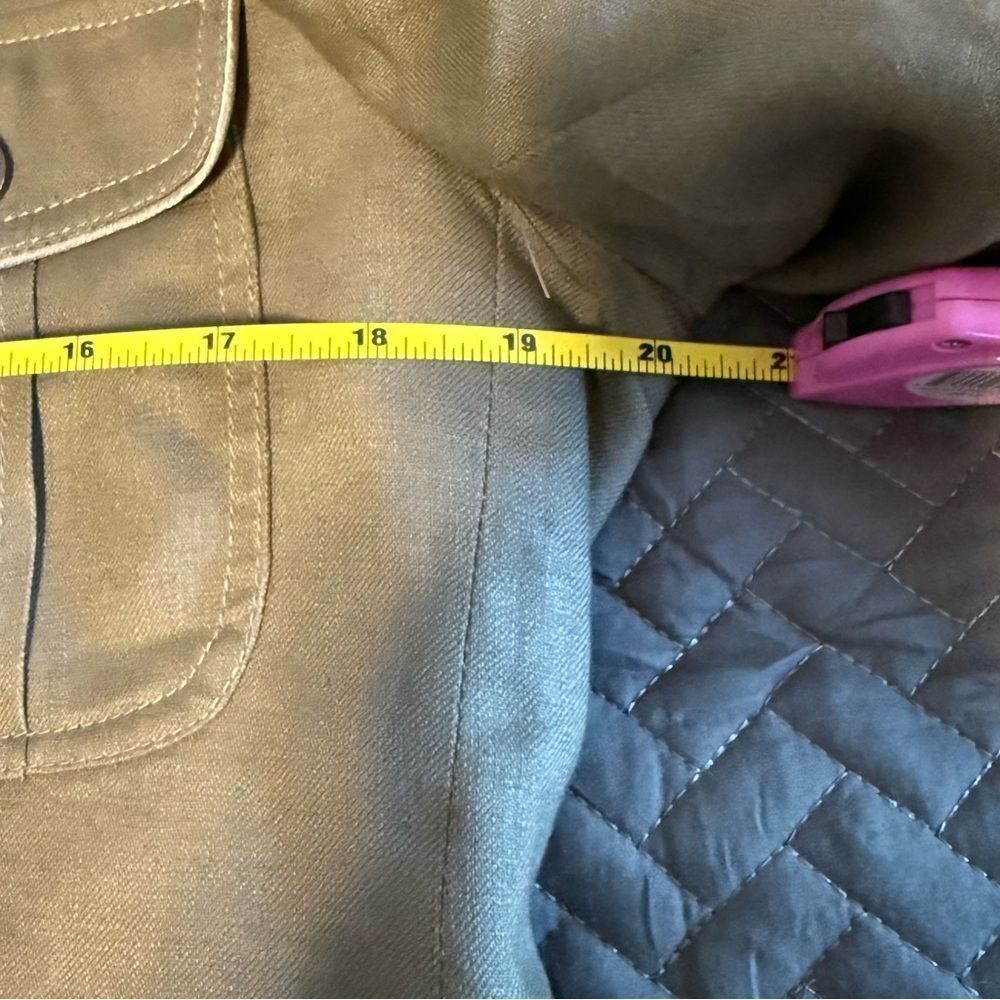 Men's Olive Green Military Safari Utility Jacket - Picture 8 of 13